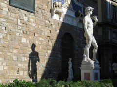 The David at the entrance of Palazzo Vecchio